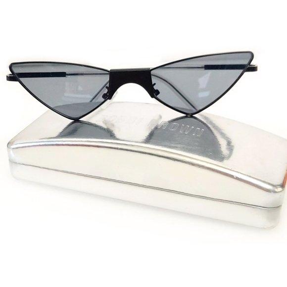 evgothicjewelry Women Men Black Full Rim Cat Eye Sunglasses (0385) - Picture 5 of 9